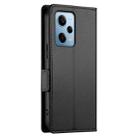 For Xiaomi Redmi Note 12 Pro Speed Side Buckle Magnetic Frosted Leather Phone Case(Black) - 3