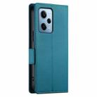 For Xiaomi Redmi Note 12 Pro Speed Side Buckle Magnetic Frosted Leather Phone Case(Blue) - 3