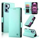 For Xiaomi Redmi Note 12 Pro Speed Side Buckle Magnetic Frosted Leather Phone Case(Mint Green) - 1