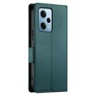 For Xiaomi Redmi Note 12 Pro Speed Side Buckle Magnetic Frosted Leather Phone Case(Dark Green) - 3