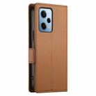 For Xiaomi Redmi Note 12 Pro Speed Side Buckle Magnetic Frosted Leather Phone Case(Brown) - 3