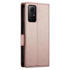 For Xiaomi Redmi Note 12S 4G Side Buckle Magnetic Frosted Leather Phone Case(Rose Gold) - 3