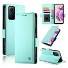 For Xiaomi Redmi Note 12S 4G Side Buckle Magnetic Frosted Leather Phone Case(Mint Green) - 1