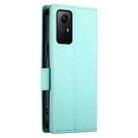 For Xiaomi Redmi Note 12S 4G Side Buckle Magnetic Frosted Leather Phone Case(Mint Green) - 3