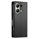 For Xiaomi Redmi Note 13 4G Side Buckle Magnetic Frosted Leather Phone Case(Black) - 3