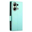 For Xiaomi Redmi Note 13 4G Side Buckle Magnetic Frosted Leather Phone Case(Mint Green) - 3