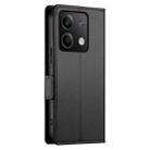 For Xiaomi Redmi Note 13 5G Side Buckle Magnetic Frosted Leather Phone Case(Black) - 3