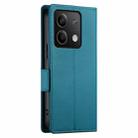 For Xiaomi Redmi Note 13 5G Side Buckle Magnetic Frosted Leather Phone Case(Blue) - 3