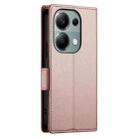 For Xiaomi Redmi Note 13 Pro 4G Side Buckle Magnetic Frosted Leather Phone Case(Rose Gold) - 3