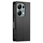 For Xiaomi Redmi Note 13 Pro 4G Side Buckle Magnetic Frosted Leather Phone Case(Black) - 3