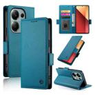 For Xiaomi Redmi Note 13 Pro 4G Side Buckle Magnetic Frosted Leather Phone Case(Blue) - 1