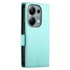 For Xiaomi Redmi Note 13 Pro 4G Side Buckle Magnetic Frosted Leather Phone Case(Mint Green) - 3