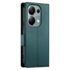 For Xiaomi Redmi Note 13 Pro 4G Side Buckle Magnetic Frosted Leather Phone Case(Dark Green) - 3