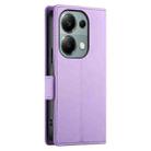 For Xiaomi Redmi Note 13 Pro 4G Side Buckle Magnetic Frosted Leather Phone Case(Purple) - 3