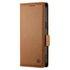 For Xiaomi Redmi Note 13 Pro 4G Side Buckle Magnetic Frosted Leather Phone Case(Brown) - 2