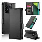 For Xiaomi Redmi Note 13 Pro 5G Side Buckle Magnetic Frosted Leather Phone Case(Black) - 1