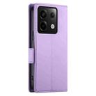 For Xiaomi Redmi Note 13 Pro 5G Side Buckle Magnetic Frosted Leather Phone Case(Purple) - 3