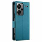 For Xiaomi Redmi Note 13 Pro+ Side Buckle Magnetic Frosted Leather Phone Case(Blue) - 3