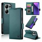 For Xiaomi Redmi Note 13 Pro+ Side Buckle Magnetic Frosted Leather Phone Case(Dark Green) - 1