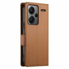 For Xiaomi Redmi Note 13 Pro+ Side Buckle Magnetic Frosted Leather Phone Case(Brown) - 3