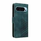 For Google Pixel 9 / 9 Pro Embossed Rhombus Starry Leather Phone Case(Green) - 3