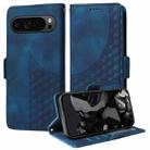 For Google Pixel 9 Pro XL Embossed Rhombus Starry Leather Phone Case(Blue) - 1