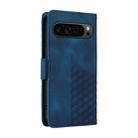 For Google Pixel 9 Pro XL Embossed Rhombus Starry Leather Phone Case(Blue) - 3