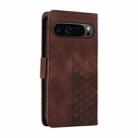 For Google Pixel 9 Pro XL Embossed Rhombus Starry Leather Phone Case(Brown) - 3