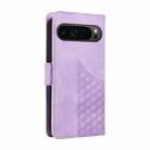 For Google Pixel 9 Pro XL Embossed Rhombus Starry Leather Phone Case(Purple) - 3