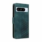 For Google Pixel 8 Pro Embossed Rhombus Starry Leather Phone Case(Green) - 3