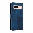 For Google Pixel 8a Embossed Rhombus Starry Leather Phone Case(Blue) - 3