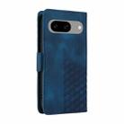 For Google Pixel 8 Embossed Rhombus Starry Leather Phone Case(Blue) - 3