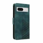 For Google Pixel 7 Embossed Rhombus Starry Leather Phone Case(Green) - 3