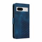 For Google Pixel 7 Embossed Rhombus Starry Leather Phone Case(Blue) - 3