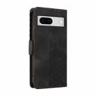 For Google Pixel 7 Embossed Rhombus Starry Leather Phone Case(Black) - 3