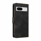 For Google Pixel 7a Embossed Rhombus Starry Leather Phone Case(Black) - 3