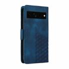 For Google Pixel 7 Pro Embossed Rhombus Starry Leather Phone Case(Blue) - 3