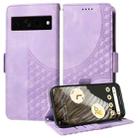 For Google Pixel 7 Pro Embossed Rhombus Starry Leather Phone Case(Purple) - 1