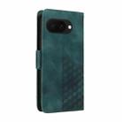 For Google Pixel 9a Embossed Rhombus Starry Leather Phone Case(Green) - 3