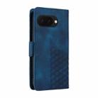 For Google Pixel 9a Embossed Rhombus Starry Leather Phone Case(Blue) - 3