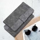 For Xiaomi Redmi 13 4G Geometric Embossed Leather Phone Case(Grey) - 2