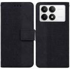 For Xiaomi Redmi K70 Pro / K70 Geometric Embossed Leather Phone Case(Black) - 1