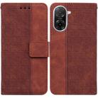 For Redmi A5 4G 173.3mm Geometric Embossed Leather Phone Case(Brown) - 1