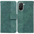 For Redmi A5 4G 173.3mm Geometric Embossed Leather Phone Case(Green) - 1