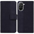For Redmi A5 4G 173.3mm Geometric Embossed Leather Phone Case(Black) - 1