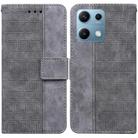 For Redmi Note 14S 4G Geometric Embossed Leather Phone Case(Grey) - 1