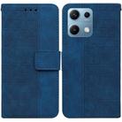 For Redmi Note 14S 4G Geometric Embossed Leather Phone Case(Blue) - 1