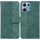 For Redmi Note 14S 4G Geometric Embossed Leather Phone Case(Green) - 1