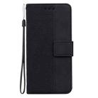 For Xiaomi Poco M6 4G Geometric Embossed Leather Phone Case(Black) - 3
