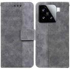 For Xiaomi 15 Geometric Embossed Leather Phone Case(Grey) - 1